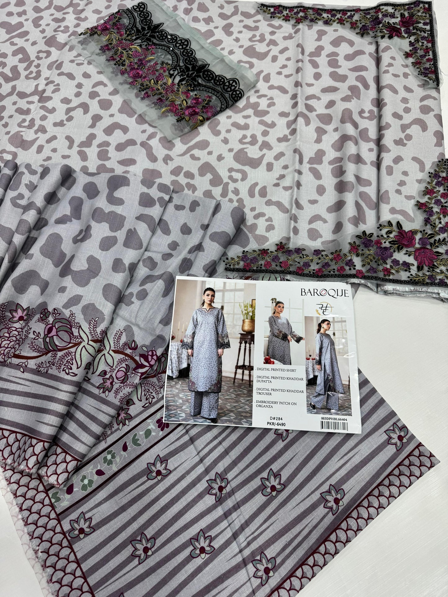 3 Pc - Airjet Khaddar Printed Suit