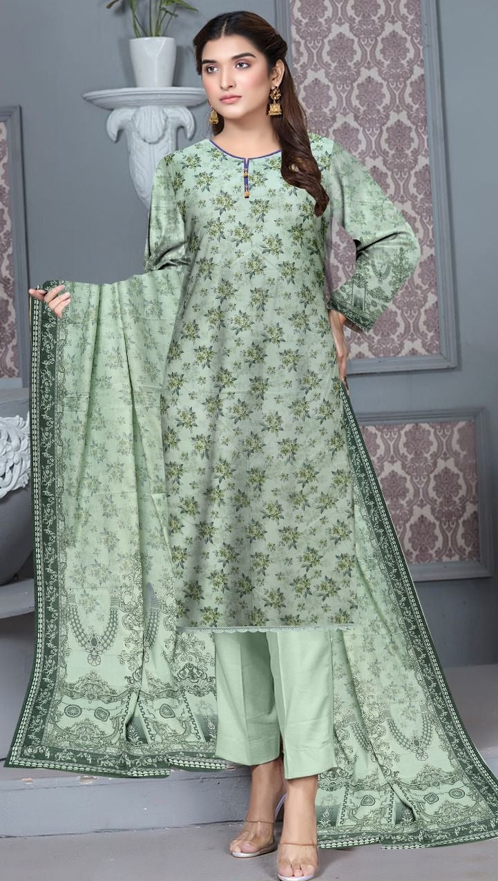 3 Pc - Airjet Dhanak Printed Suit