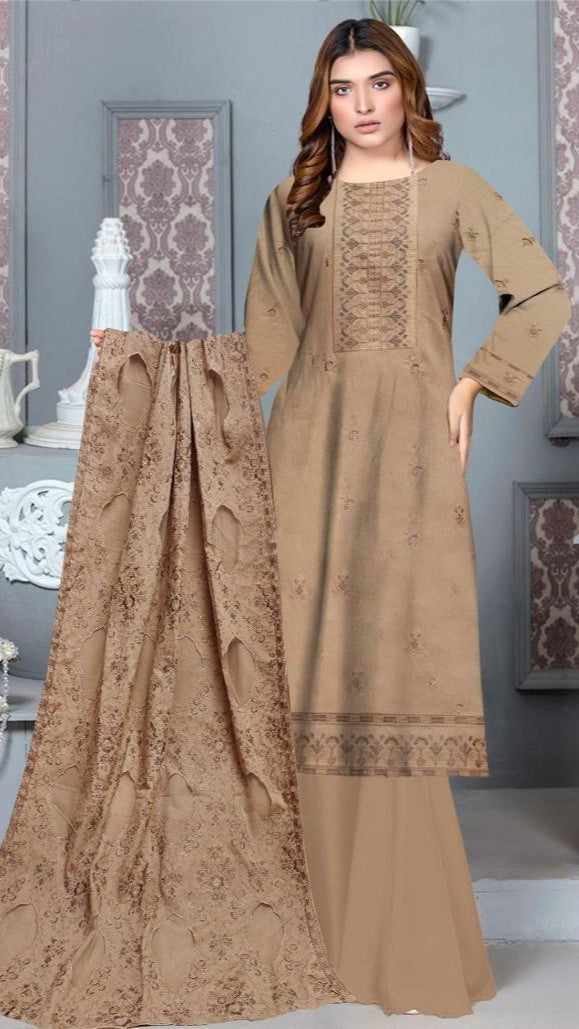 3 Pc - Airjet Karandi Embroidered Suit