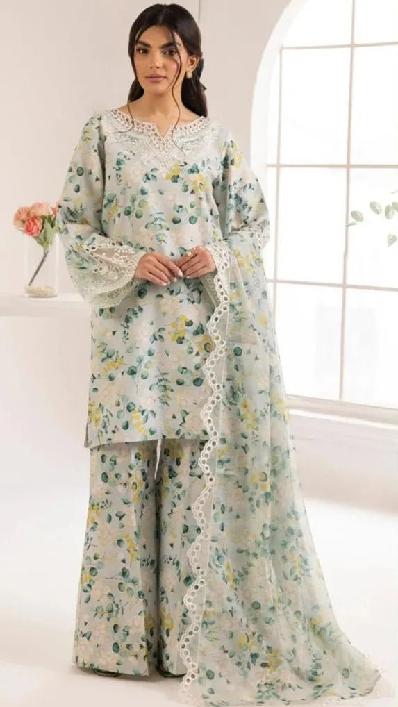 3 Pc - Airjet Dhanak Printed Suit