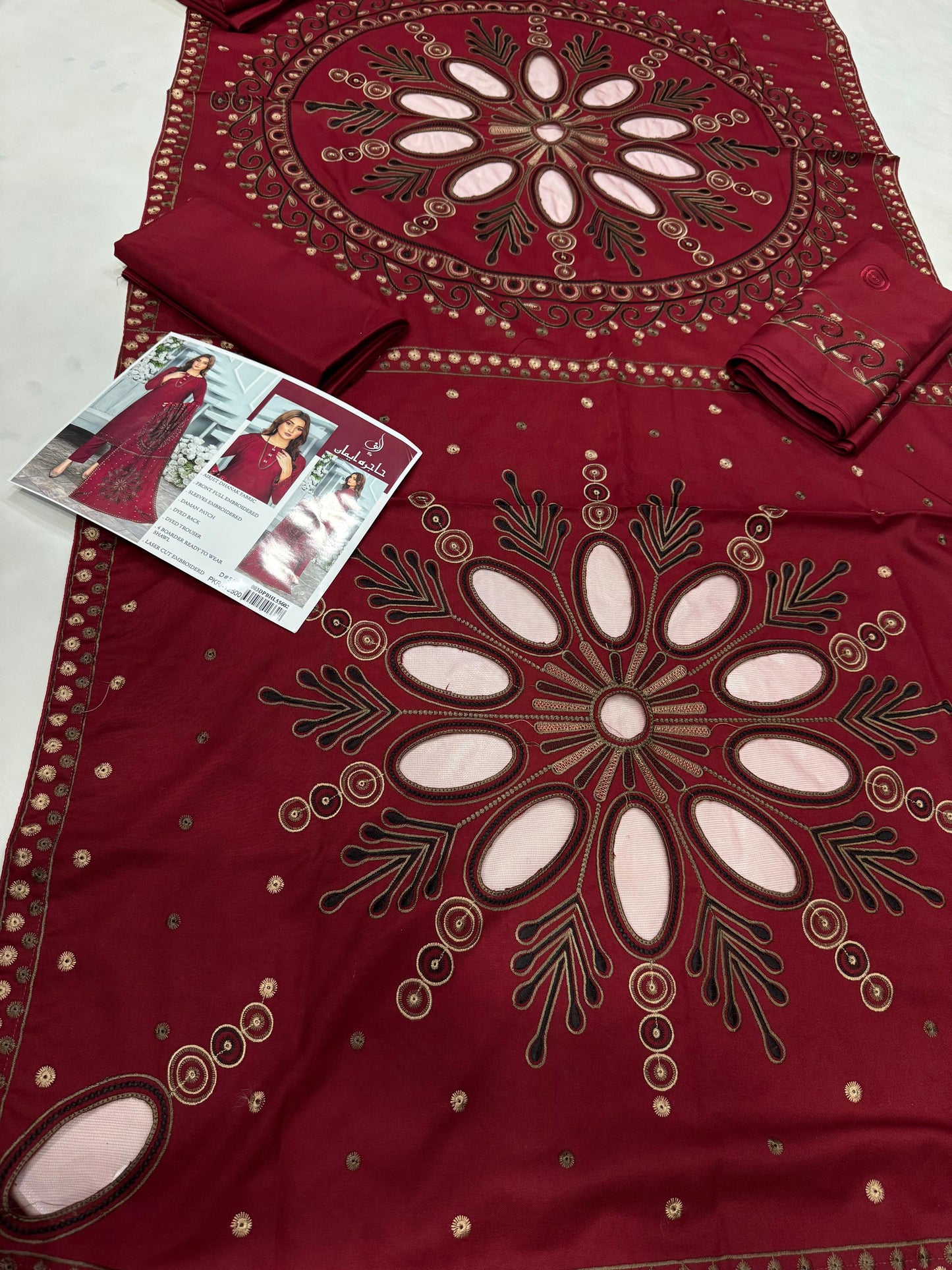 3 Pc - Airjet Dhanak Embroidered Suit