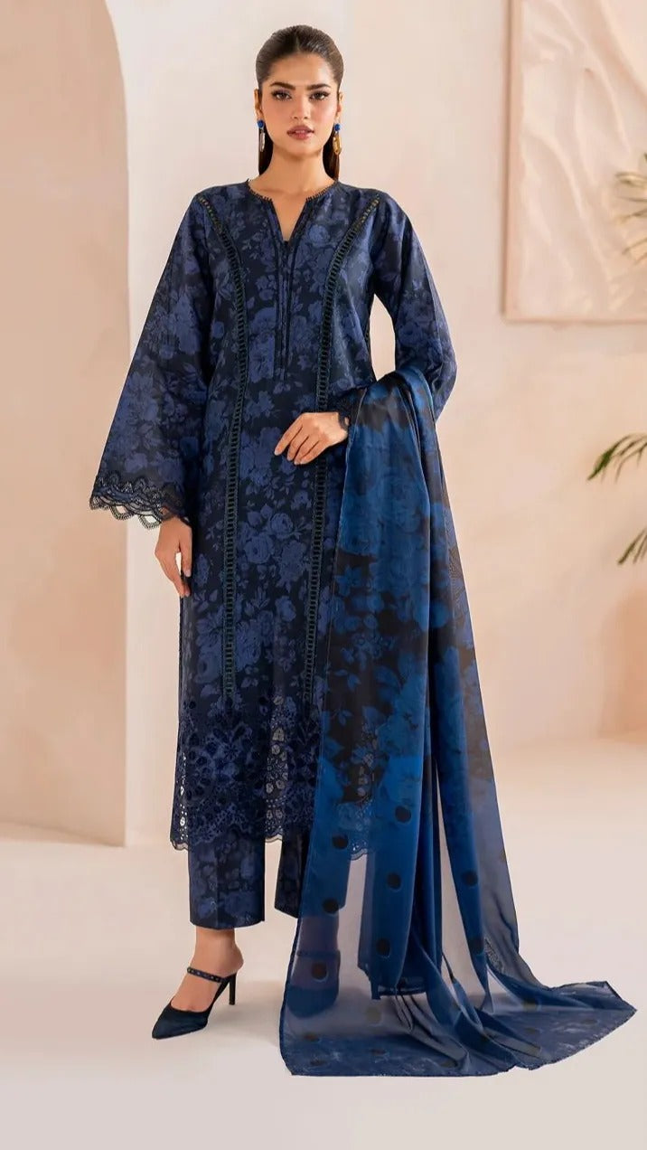 3 Pc - Airjet Dhanak Printed Suit